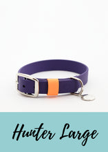 Görseli Galeri görüntüleyiciye yükleyin, Mor turuncu su itici büyük köpek boyun tasmaları - Biothane dog collars